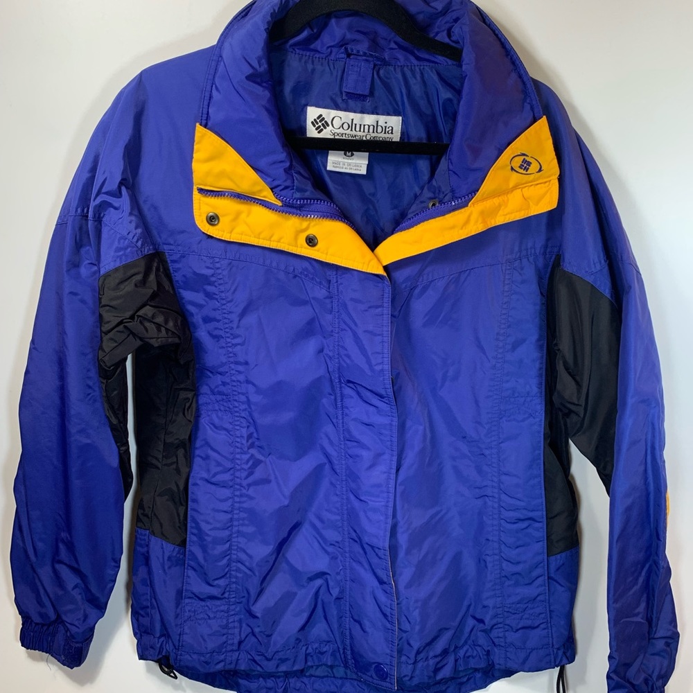Womens Columbia Bugaboo Jacket Ski Snowboarding Full Zip Size Medium Royal Blue